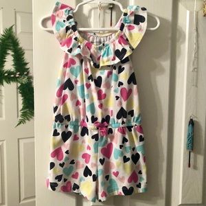 Multicolor Heart romper - one piece - 2T